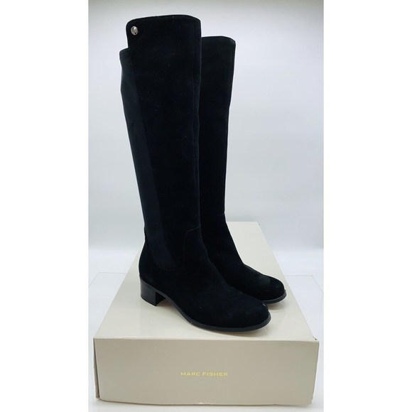 Marc Fisher Women's Grapple Tall Dress Boots Black Size 6.5 M
